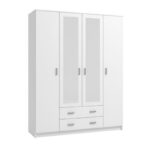 Ντουλαπα Hana 4k2f2o Λευκο 160x52x205εκ