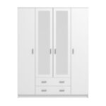Ντουλαπα Hana 4k2f2o Λευκο 160x52x205εκ - Image 3
