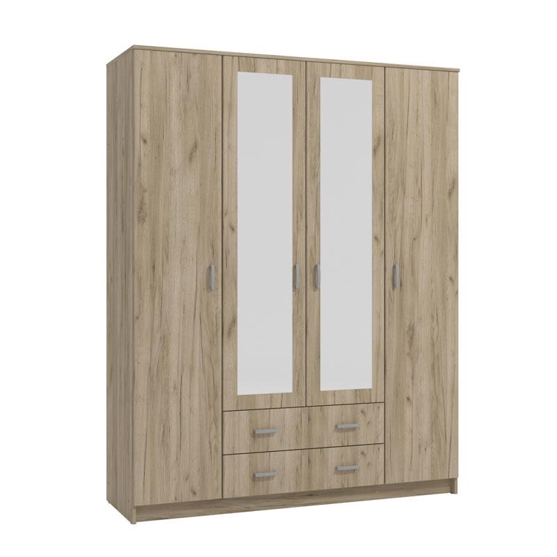 ntoylapa-hana-4k2fo-grey-oak-160522051687960202 Ντουλαπα Hana 4κ2f2o Grey Oak 160x52x205εκ - Image 1
