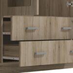 Ντουλαπα Hana 4κ2f2o Grey Oak 160x52x205εκ - Image 7