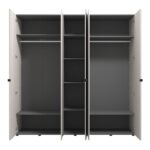 Ντουλαπα Lucca 5k1o h227 Cashmere-Λευκο Χρωμα 224x57x227εκ - Image 5