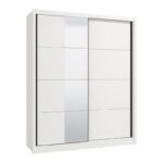 Ντουλαπα Με Καθρεφτη Albi 180 Λευκο Χρωμα 180x60x216εκ