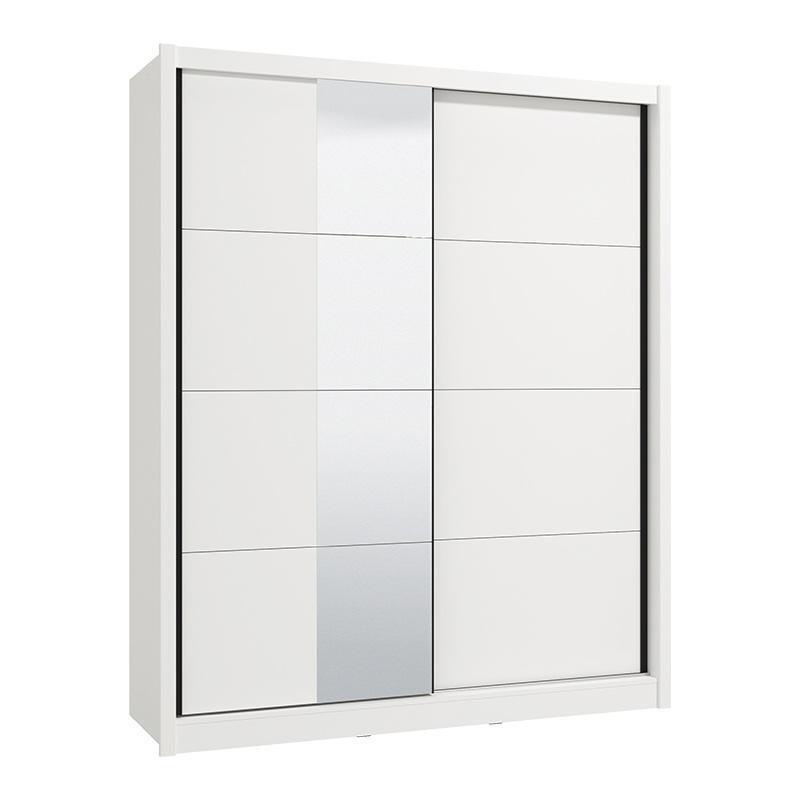 ntoylapa-me-kathrefti-albi-180-leyko-chroma-180x60x216ek1715758501 Ντουλαπα Με Καθρεφτη Albi 180 Λευκο Χρωμα 180x60x216εκ - Image 1
