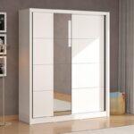 Ντουλαπα Με Καθρεφτη Albi 180 Λευκο Χρωμα 180x60x216εκ - Image 2