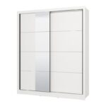 Ντουλαπα Με Καθρεφτη Albi 180 Λευκο Χρωμα 180x60x216εκ - Image 4