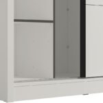 Ντουλαπα Με Καθρεφτη Albi 205 Λευκο Χρωμα 205x60x216εκ - Image 7