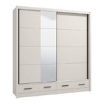 Ντουλαπα Με Καθρεφτη Albi Plus 205 2f Og Cashmere Χρωμα 205x60x216εκ
