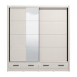 Ντουλαπα Με Καθρεφτη Albi Plus 205 2f Og Cashmere Χρωμα 205x60x216εκ - Image 3