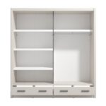 Ντουλαπα Με Καθρεφτη Albi Plus 205 2f Og Cashmere Χρωμα 205x60x216εκ - Image 4