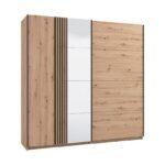 Ντουλαπα Με Καθρεφτη Ascalon 220 Og H217 Artisan-Μαυρο Χρωμα 220x61x217εκ