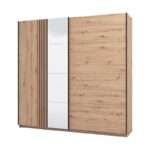 Ντουλαπα Με Καθρεφτη Ascalon 220 Og H217 Artisan-Μαυρο Χρωμα 220x61x217εκ - Image 3