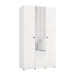 Ντουλαπα Με Καθρεφτη Salamis 3k1o h207 Λευκο Χρωμα 117x52x208εκ