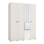 Ντουλαπα Με Καθρεφτη Salamis 4k1o h207 Cashmere Χρωμα 155x52x208εκ