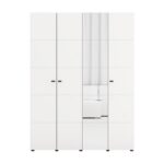 Ντουλαπα Με Καθρεφτη Salamis 4k1o h207 Λευκο Χρωμα 155x52x208εκ - Image 3