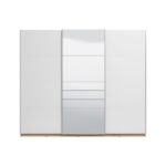 Ντουλαπα Mondego 270 Pog Με Καθρεφτη Artisan-Λευκη Λακα 262.5x62.5x224εκ - Image 3