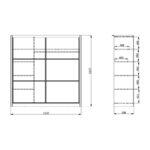 Ντουλαπα Navara 215 Grey Oak 213x60x215,5εκ - Image 6