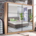 Ντουλαπα Navara Me Καθρεφτη 215 2 Og Artisan Oak 213x60x215,5εκ - Image 2