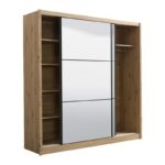 Ντουλαπα Navara Me Καθρεφτη 215 2 Og Artisan Oak 213x60x215,5εκ - Image 4