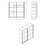 Ντουλαπα Navara Me Καθρεφτη 215 2 Og Artisan Oak 213x60x215,5εκ - Image 6