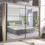 Ντουλαπα Navara Με Καθρεφτη 215 2 Og Grey Oak 213x60x215,5εκ - Image 2