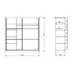 Ντουλαπα Navara Με Καθρεφτη 215 Og Artisan Oak 213x60x215,5εκ - Image 6