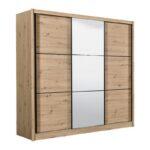 Ντουλαπα Navara Με Καθρεφτη 245 Og Artisan Oak 242x60x215,5εκ