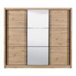 Ντουλαπα Navara Με Καθρεφτη 245 Og Artisan Oak 242x60x215,5εκ - Image 3