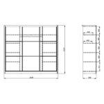 Ντουλαπα Navara Με Καθρεφτη 245 Og Grey Oak 242x60x215,5εκ - Image 5