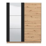 Ντουλαπα Sardinia 180 Og Artisan Oak / Μαυρο 179x62.5x210εκ - Image 3