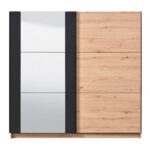Ντουλαπα Sardinia 220 Og Artisan Oak / Μαυρο 217x62.5x210εκ - Image 3