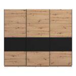 Ντουλαπα Sardinia 270 Artisan Oak / Μαυρο 262.5x65.5x224εκ - Image 3