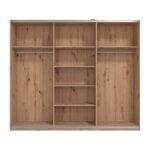 Ντουλαπα Sardinia 270 Artisan Oak / Μαυρο 262.5x65.5x224εκ - Image 4