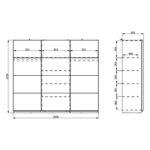 Ντουλαπα Sardinia 270 Artisan Oak / Μαυρο 262.5x65.5x224εκ - Image 7