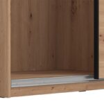 Ντουλαπα Sardinia 270 Og Με Καθρεφτη Artisan Oak / Μαυρο 262.5x65.5x224εκ - Image 5