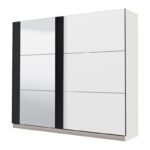 Ντουλαπα Sicilia 220 Og Λευκο-Μαυρο 217x62.5x210εκ