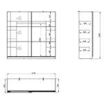 Ντουλαπα Sicilia 220 Og Λευκο-Μαυρο 217x62.5x210εκ - Image 6