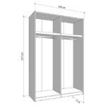Ντουλαπα Veymont 150 Og h217 Λευκο Χρωμα 146x61x218εκ - Image 7
