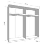 Ντουλαπα Veymont 220 Og h217 Artisan Χρωμα 220x61x218εκ - Image 7