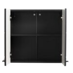 Ντουλαπι Κουζινας Claudia 60a Γκρι Concrete-Black Matt Foil 60x30x57εκ - Image 4