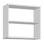 Ντουλαπι Κουζινας Claudia 60a Γκρι Concrete-Black Matt Foil 60x30x57εκ - Image 5