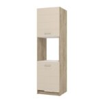 Ντουλαπι Κουζινας Diana Bd 60 Grey Oak-Sand Γυαλιστερο Foil 60x58x215εκ - Image 3