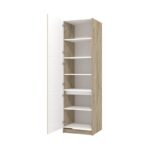 Ντουλαπι Κουζινας Diana Bd 60 Grey Oak-Sand Γυαλιστερο Foil 60x58x215εκ - Image 5