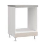 Ντουλαπι Κουζινας Drina D60 Ur Λευκο-Sand High Gloss Χρωμα 60x55x82εκ