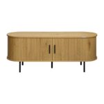 Επιπλο Τηλεορασης Fylliana Curve Sonoma Χρωμα 120x40x48εκ - Image 2