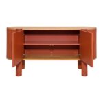 Οβαλ Μπουφες Fylliana Elington Φυσικο-Πορτοκαλι 160x40x80εκ - Image 3