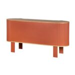 Οβαλ Μπουφες Fylliana Elington Φυσικο-Πορτοκαλι 160x40x80εκ - Image 5