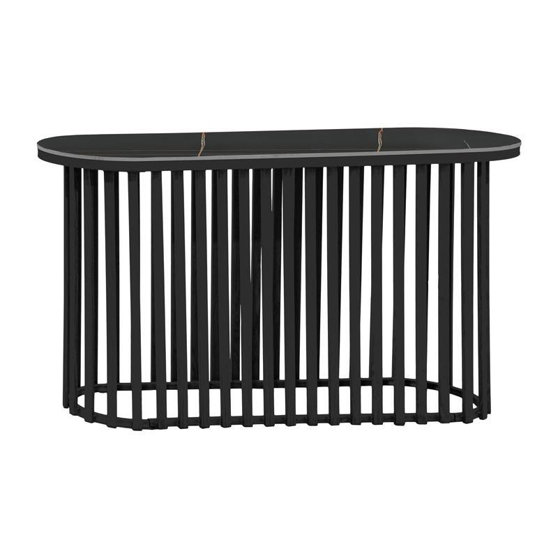 obal-trapezi-trapezarias-fylliana-fl18-me-keramiki-epifaneia-kai-metalliki-basi-se-mayro-mat-chroma-140x45x78ek1738154707 Οβαλ Κονσολα Fylliana FL18 Με Κεραμικη Επιφανεια Και Μεταλλικη Βαση Σε Μαυρο Ματ Χρωμα 140x45x78εκ - Image 1