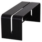 Παγκακι 2-θεσιο Σειρα Intrepid HM6327.01 Αλουμινιο Σε Μαυρο 109,5x37x42υεκ - Image 9