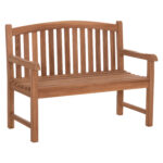 Παγκακι Κηπου 2θεσιο Elena HM6651 Ξυλο Teak--Φυσικο 120x60x95υεκ.