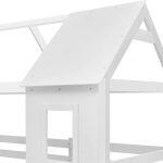 Παιδικη Κουκετα Σπιτακι Τ.montessori Hood HM705.03 Ξυλο Πευκου Σε Λευκο-Στρωματα 190x90εκ - Image 4